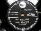 X024/ HARRY BELAFONTE-Mary´s Boy Child-Eden was just like-Weihnachten-Schellack