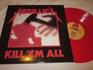 Metallica Kill 'Em All Red Vinyl RP LP New
