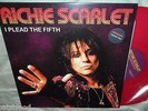 RICHIE SCARLET I PLEAD THE FIFTH RED VINYL LP ACE FREHLEY BAND SEBASTIAN BACH