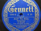AL BERNARD & KANSAS JAZZ BOYS - ‘BLUIN’ THE BLUES’ 1919 GENNETT 78, RARE