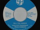 Sweet Soul 45 - Child Of Friendship Train Robbers - Will You Answer - SA VG+ mp3