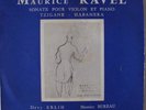 RAVEL, SONATE VIOLIN/PIANO, TZIGANE, HABANERA, DEVY ERLIH, MAURICE BUREAU, EX
