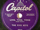 HEAR  1954 R&B 78 THE FIVE KEYS Ling Ting Tong/I'm Alone CAPITOL 2945