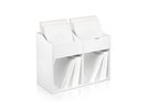 Zomo VS-Box 200/2 white| Record Box, LP-Regal weiss f. ca. 480 Vinyls | NEU