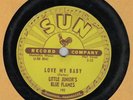 78 RPM Little Junior's Blue Flames, Love My Baby/Mystery Train, Sun, F/P