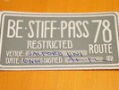 Be Stiff - Tour Pass - Salford 1978 (Wreckless Eric Stiff Records Promo)
