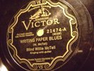 blues 78 rpm Blind Willie McTELL VICTOR - HIS FIRST RECORD