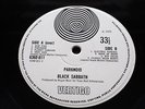 BLACK SABBATH PARANOID VERTIGO MINT AUDIO UK superb Original Large SWIRL Ozzy