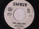 MITZI MASON: Dance, Dance, Dance / My Heart Belongs To You 45 (dj) Oldies