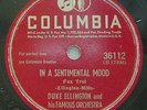 DUKE ELLINGTON 78” IN A SENTIMENTAL MOOD / SHOWBOAT SHUFFLE - COLUMBIA 36112