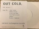 OUT COLD No Eye Contact TEST PRESS Hardcore LIMITED TO 20 COPIES Kangaroo 1998
