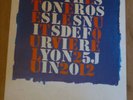THE STONE ROSES Lyon lithograph gig poster 25-6-2012 - very rare numbered 10/50