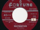 CATALINAS Destruction / Long Walk FORTUNE Rockabilly Garage Surf Instro 45 Hear