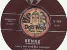 LARRY LEE LEESURES DESIRE GROUP DOO WOP CANADA 45 RPM RECORD