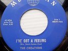 THE CREATIONS original MERIDIAN doowop 45 I'VE GOT A FEELING  the WEDDING mg1291