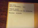 Louis Armstrong 78 test pressing DALLAS BLUES okeh 8774