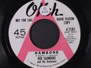 RED SAUNDERS / LINK WRAY: Hambone / Rumble Mambo 45 (dj, sticker ol) Oldies