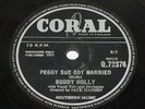 Coral Q.72376 Buddy Holly PEGGY SUE GOT MARRIED / CRYING HOPING WAITING 78 R.P.M