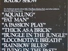 JETHRO TULL: Radio Show LP - special 1975 release of music & interview