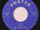 RED (HOT) RUSSELL: Stop / Pedro Joe 45 (pressing bubble, plays OK) rare Rockabi