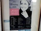 JOAN BAEZ FRAMED AUTOGRAPH AND FLYER  AND TICKET  NOV 1997