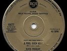 ELVIS PRESLEY 'A Fool Such As I' OZ RCA Gold Record Award Certified 45 rpm RARE