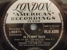 EDDIE COCHRAN 20 flight rock / dark lonely street LONDON 78rpm 1957 rock 'n roll