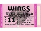 PAUL MCCARTNEY AND WINGS OVER AMERICA UNUSED PROTOTYPE TICKET HOUSTON 1976