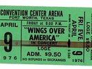 PAUL MCCARTNEY AND WINGS OVER AMERICA FORT WORTH UNUSED TICKET 1976