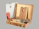 BUDDY HOLLY PERSONALLY-OWNED & USED OIL PAINTING SET.