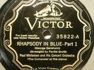 78 rpm  record M- condition: GEORGE GERSHWIN & PAUL WHITEMAN / RHAPSODY IN BLUE