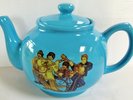 THE BEATLES Sgt. Pepper BLUE CERAMIC TEAPOT John, Paul, George & Ringo
