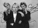 AUTHENTIC RARE THE POLICE SIGNED 12 X 8 BAND PHOTO STING..REAL SIGNATURES...COA