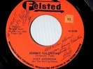 ANDY ANDERSON & The Rolling Stones Johnny Valentine (Rare Rockabilly 45) Signed