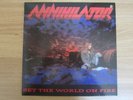 ANNIHILATOR  Set The World On Fire 11 Tracks Korea LP 1993 INSERT