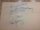 Tommy Dorsey and the Sentimentalists autographs and photo