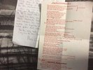 Cradle of Filth Genuine Hand Written lyrics and some of Dani's drawings