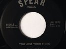 HANK JOHNSON You Lost Your Thing SPEAR 45 RARE FUNK NM