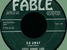 LITTLE DONNIE LANE Go Away / Foolish 45rpm Fable 1959 hillbilly rockabilly