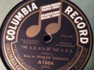 Early Columbia 78RPM Peerless Quartette The AOH'S Of The USA A1664 V++ PATRIOTIC