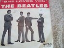 The Beatles - She Loves You 45 Rare Picture Sleeve Swan s-4152 sleeve with recor