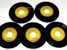 5 SUN records, Jerry Lee Lewis, Johnny Cash, Carl Perkins 45 rpm 1950s records
