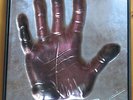 Joe Satriani - Unusual Life Size Metal Hand imprint - Young Guitar Master Hands