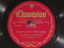 78 RPM -- Roy Harvey (as George Runnels), Champion 15394, E Country