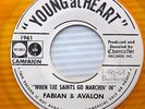 FABIAN & AVALON Philadelphia YELLOW vinyl promo 45 1961 WIBG b/w  LIVE FIVE  FF