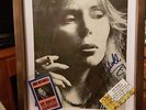 Joni Mitchell SIGNED photo-backstage pass-ticket stub FRAMED