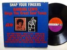 BARBARA LEWIS Snap Your Fingers LP Atlantic 8090 pop soul    Fm214