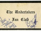The Undertakers Signed 1960s Fan Club Card