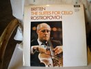 Decca SXL 6393 WB Stereo 1Ed/Britten Suites for Cello Rostropovich  NM