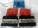 IRON MAIDEN - STEVE HARRIS, ADRIAN SMITH SWEATBANDS & BACKSTAGE PASS 1986 RARE